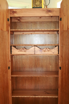 build two drawers with birds carved on them. This whole cupboard was 
