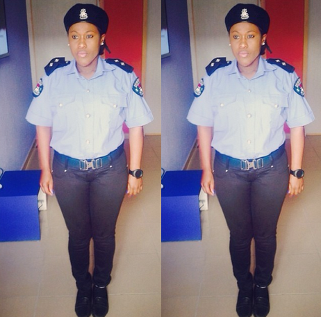 Uche Jumbo rocks Police officer's outfit