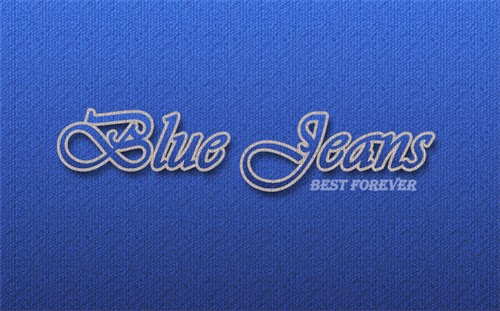 Create Blue Jeans Text Effect In Photoshop