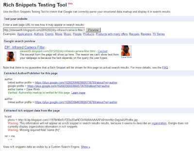 Rich Snippets Testing Tool Verified author image