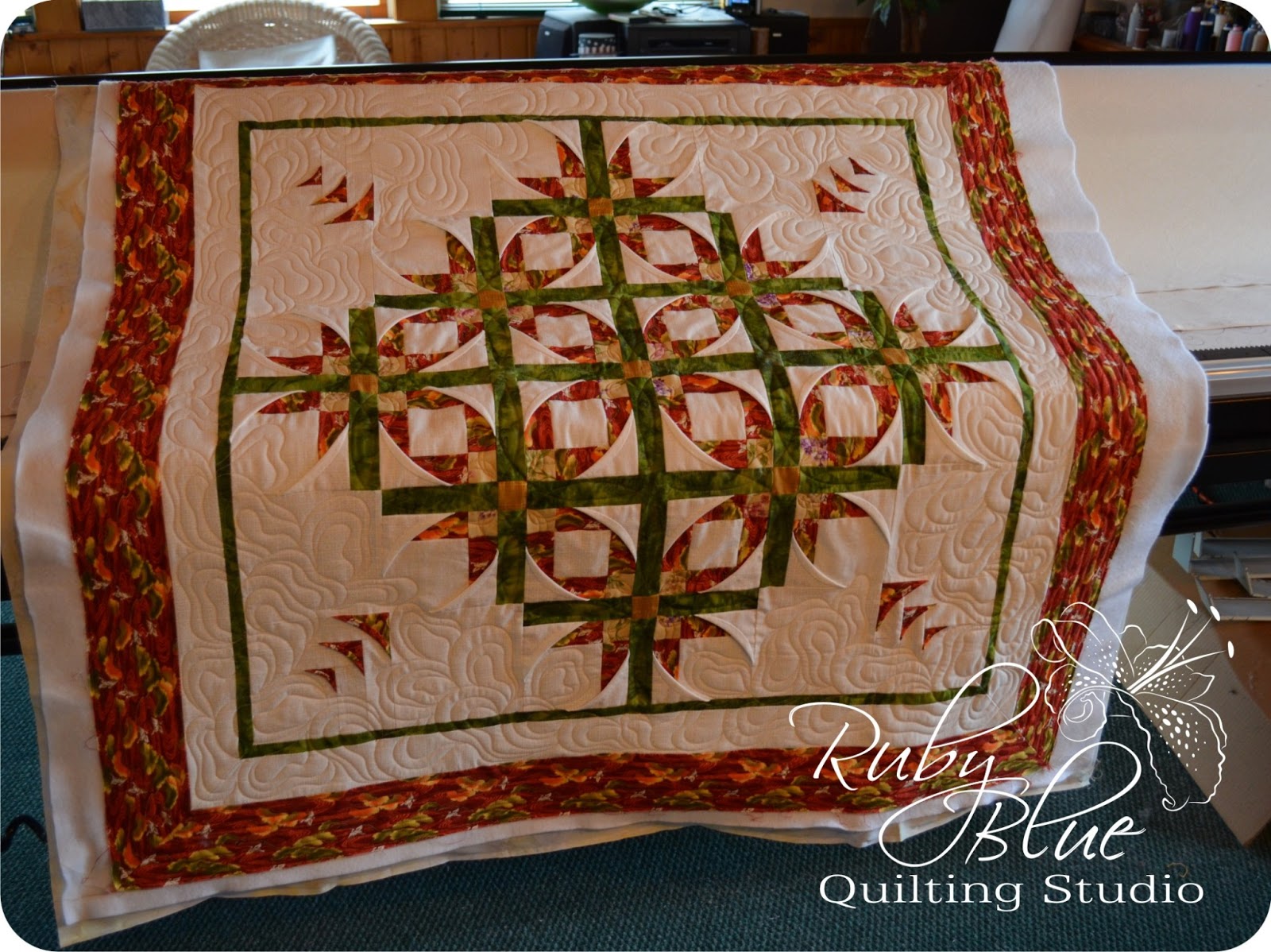 Ruby Blue Quilting Studio Mexican Stars Oriental Style