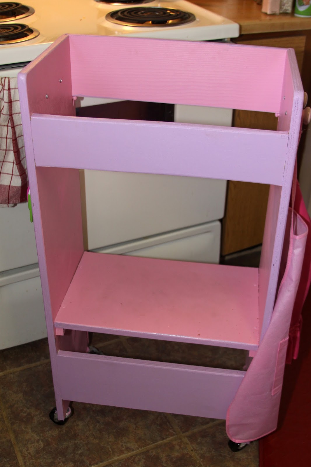 For the Love of Food DIY Kid's Kitchen Helper Stool & Learning Tower