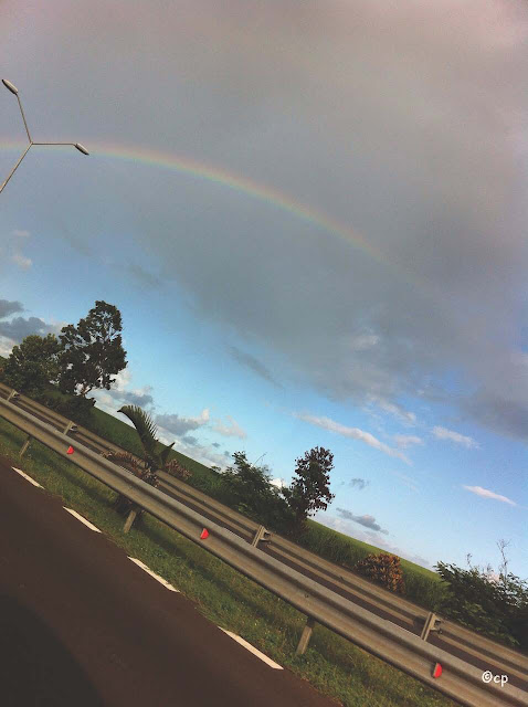 Rainbow in Mauritius: On the Highway