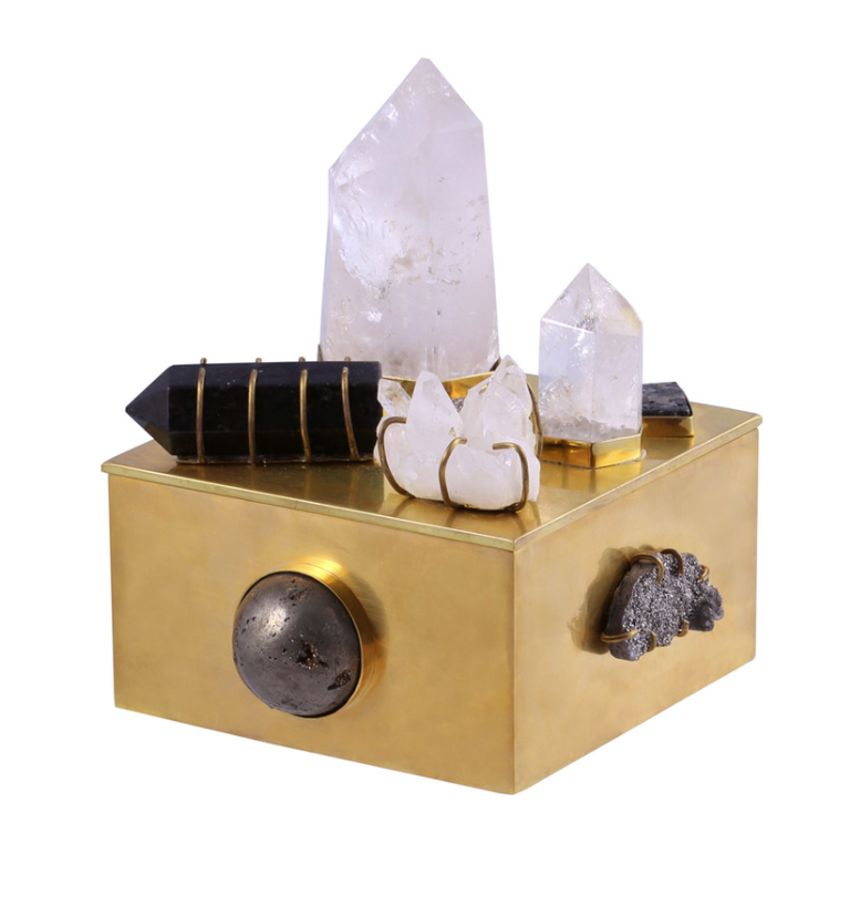 Minerals Den BAUBLE BOX (Bronze & Crystal Quartz)
