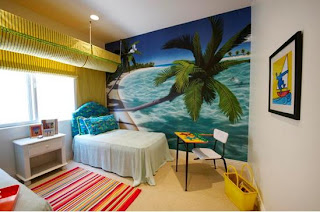 cómo decorar las paredes de una habitación juvenil con murales - como decorar la habitación con murales, cómo decorar la habitación con las cosas que me gustan, cómo decorar las paredes de la habitación con una pintura de la playa, cómo expresar en mi habitación mis gustos personales y las cosas que más me gustan, cómo decorar la habitación de forma diferente, formas modernas de decorar una habitación juvenil