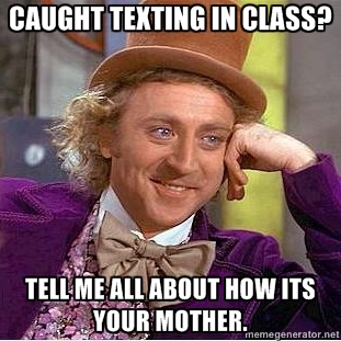 Image result for student cell phone meme