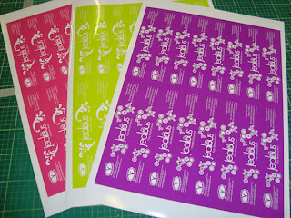 Screen printed vinyl stickers including window stickers