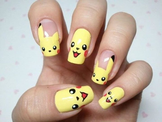 Cute Yellow Smiley Nail Art