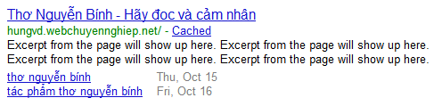 Rich Snippets dạng sitelink giả Rich Snippets dạng Sitelink giả