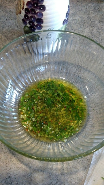 Grilled Shrimp Marinade using fresh herbs