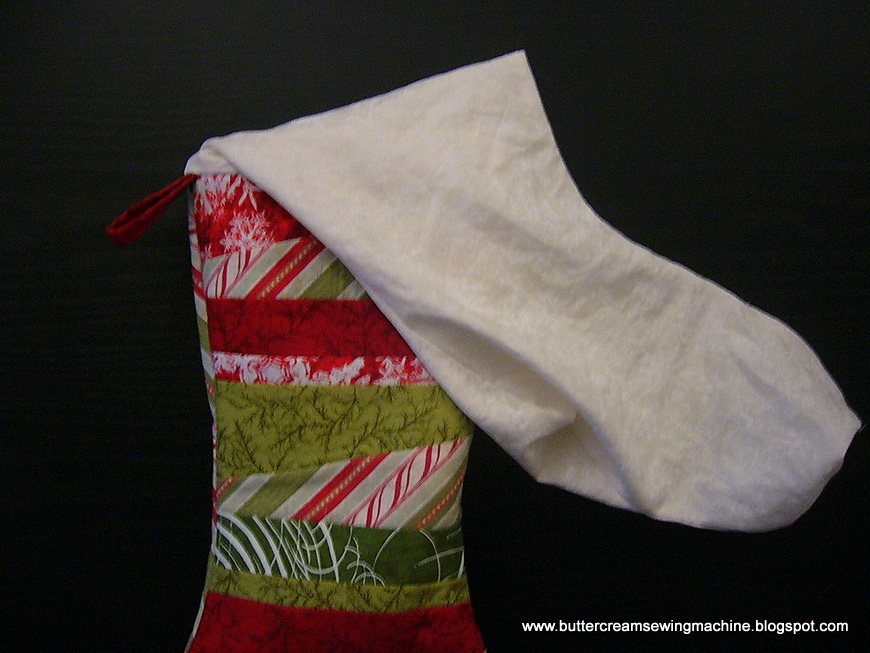 Buttercream and a Sewing Machine Tutorial Christmas Stocking