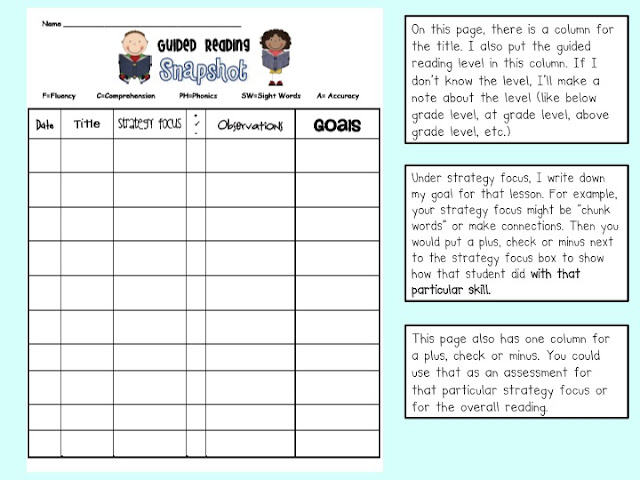 Guided Reading Forms Template