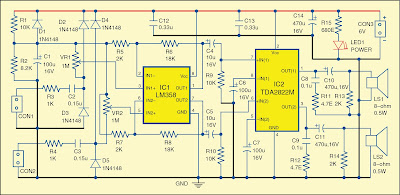 Simple Dual Audio-Signal Tracer Circuit Diagram