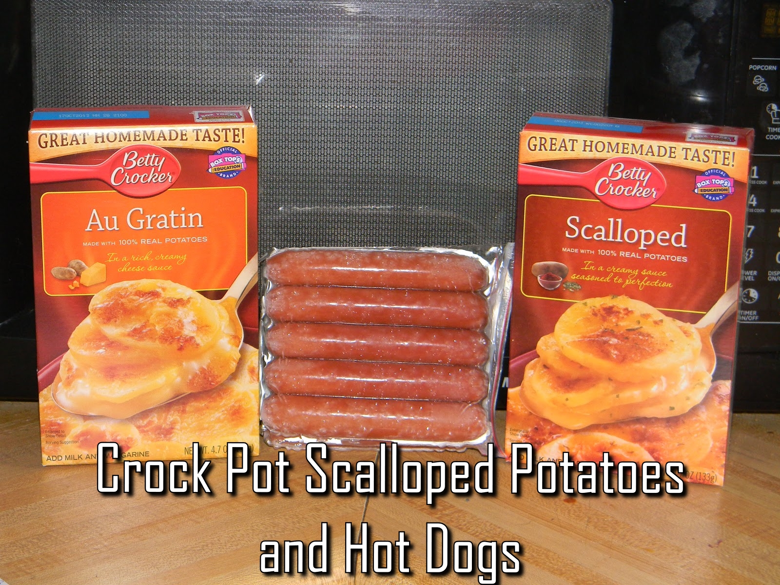 Growing to Four Crock Pot Scalloped Potatoes & Hot Dogs