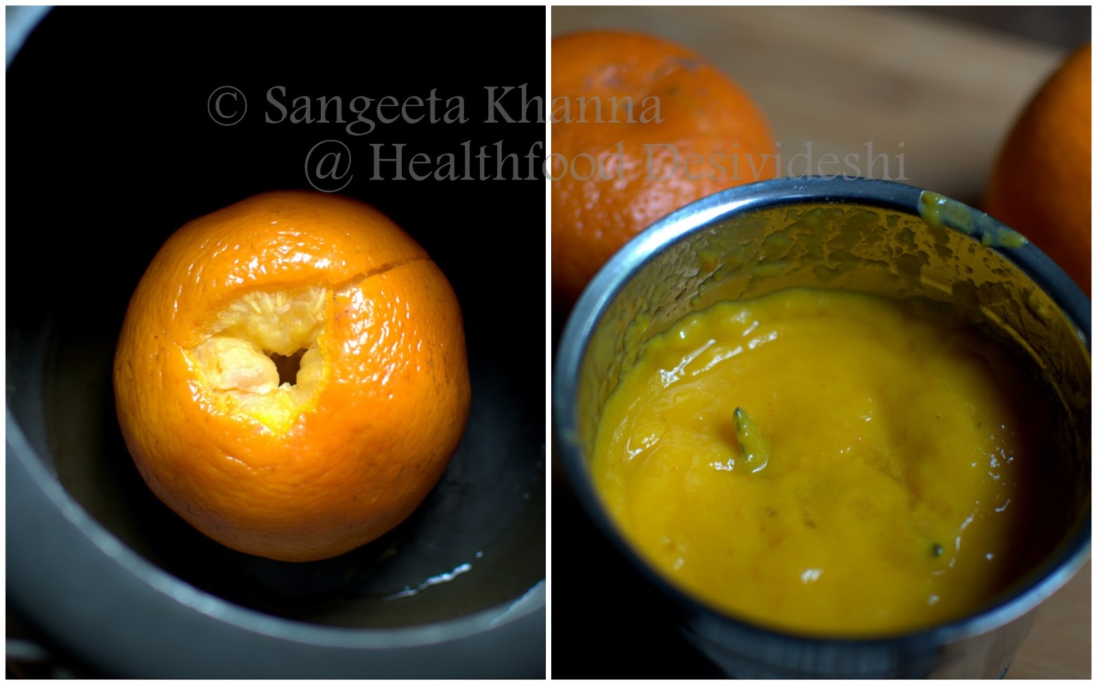 whole wheat whole orange cake with added wheat bran...