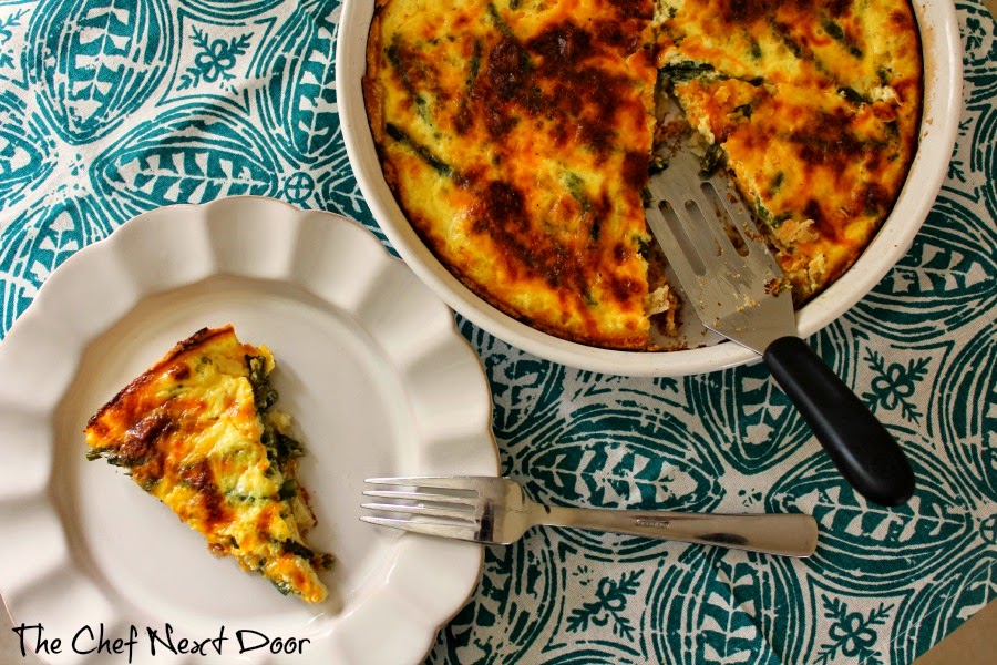 Asparagus & Cheddar Quiche
