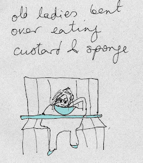 Polly McDoodle's Drawings: 7th January 2013 : old ladies bent over