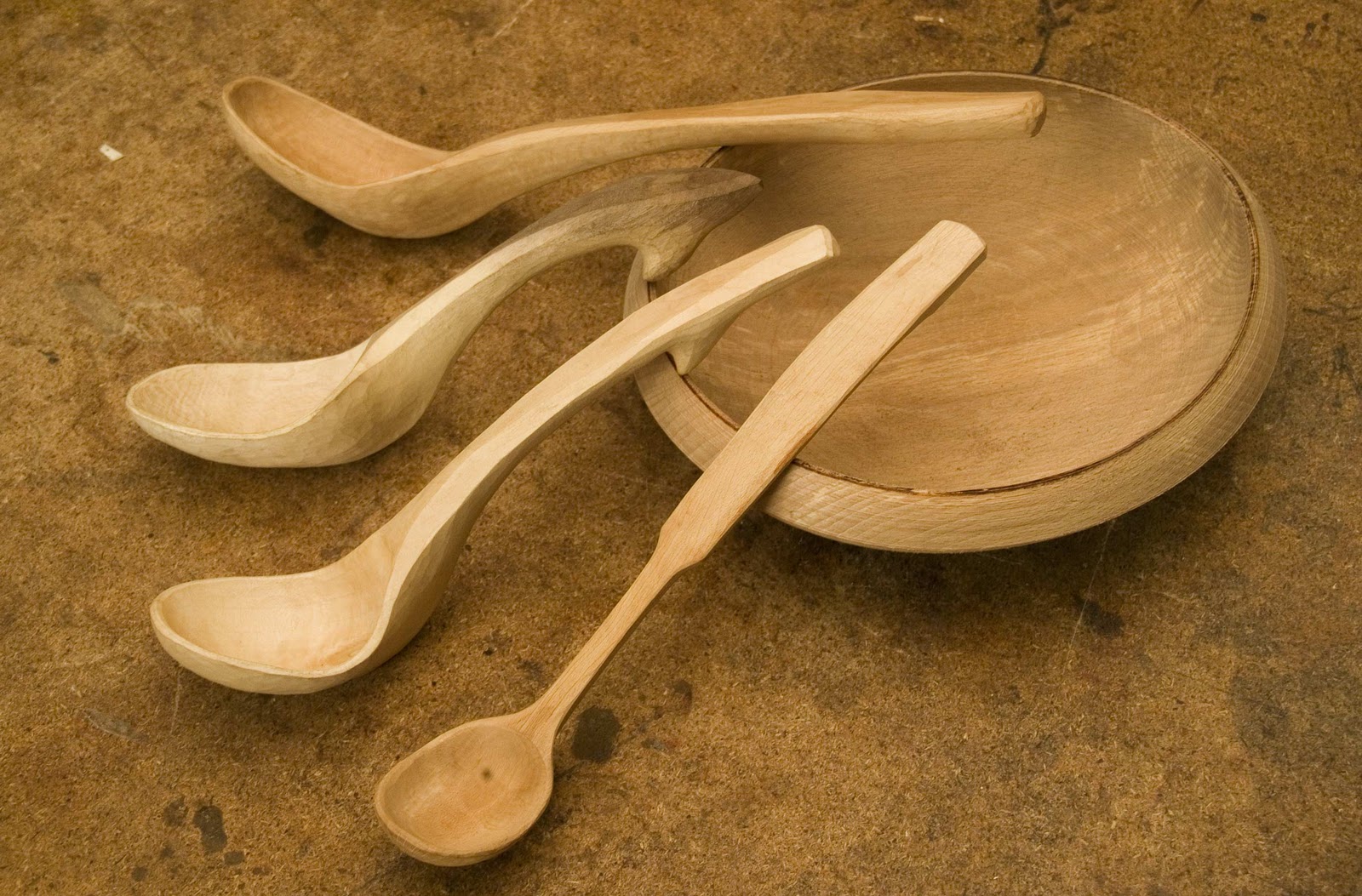 Sean Hellman Ladles, made from trunk and branch