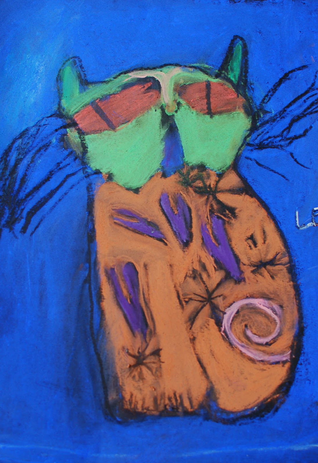 Sunnyside Art House Laurel Burch Cats in Chalk Pastels