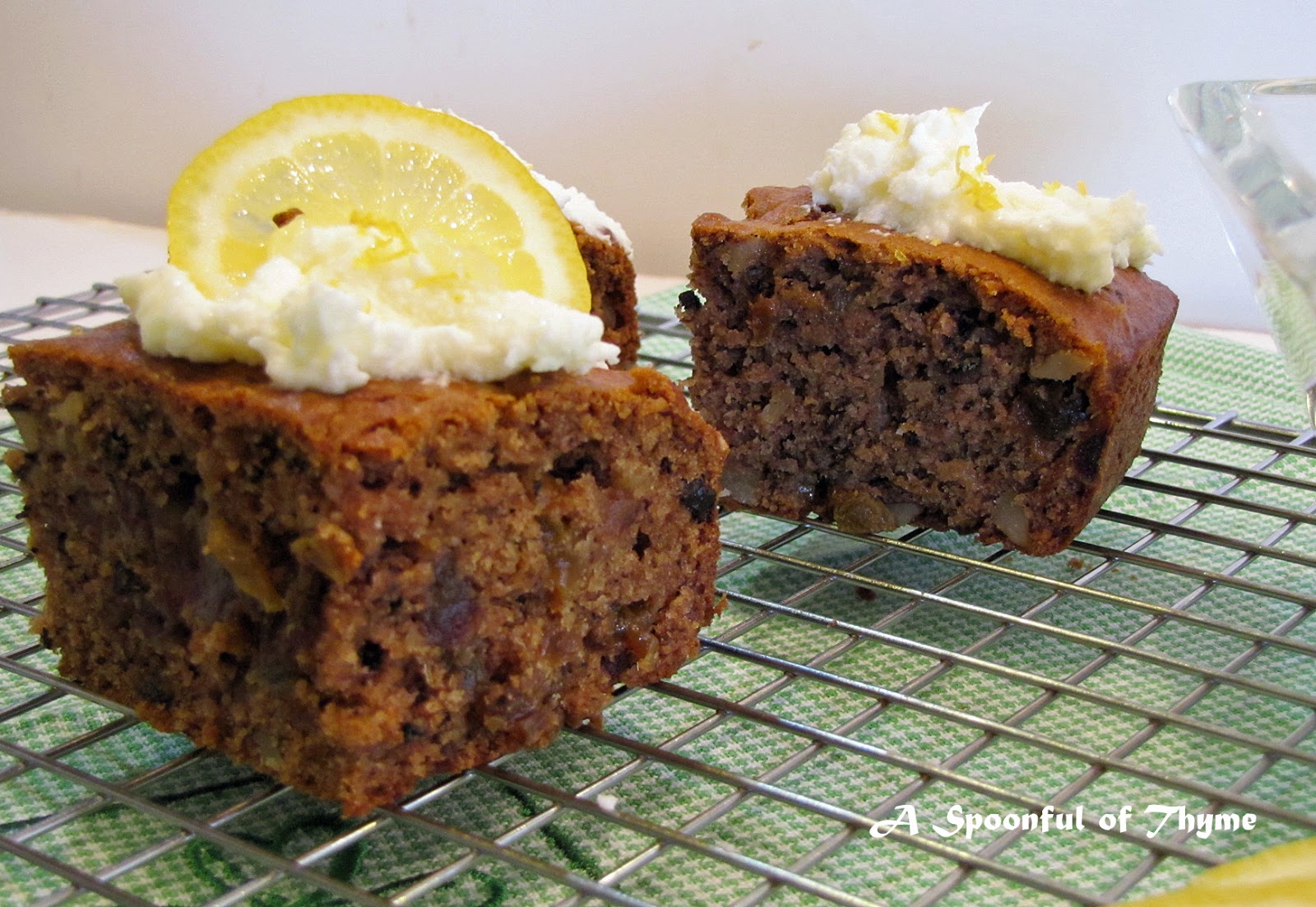 Guinness Applesauce Cake with Lemon Icing