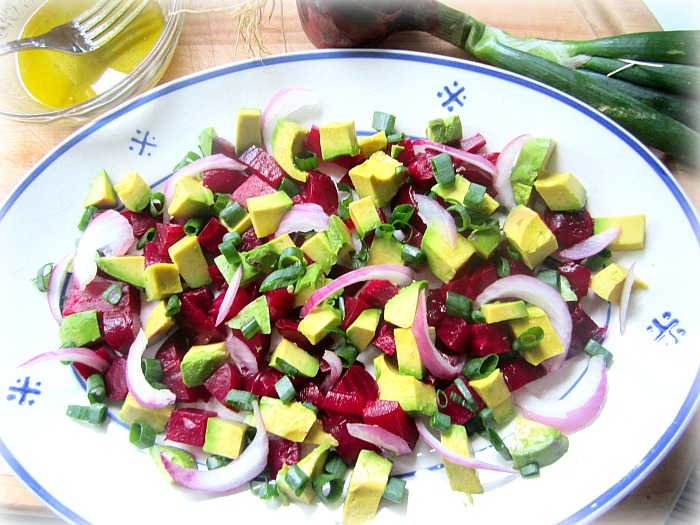 Beet & Avocado Salad w/ Mustard Dressing
