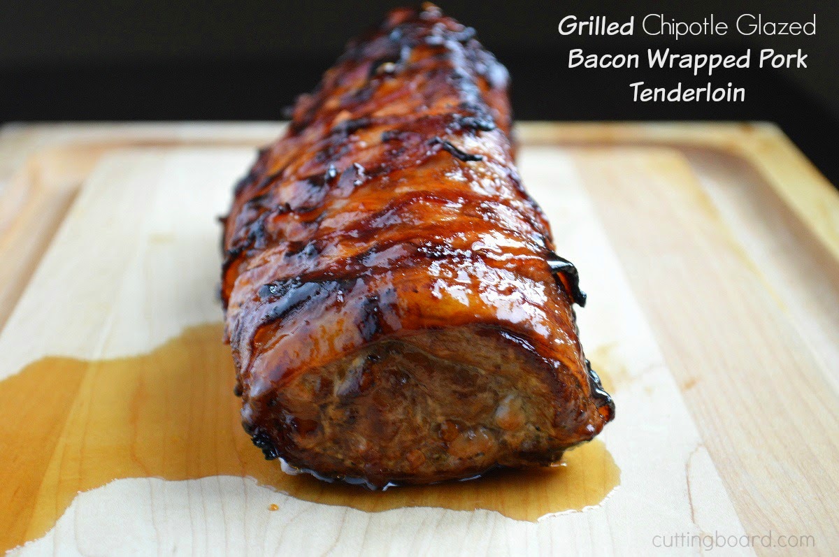 Souffle Bombay Grilled Bacon Wrapped Pork Tenderloin with Chipotle Glaze