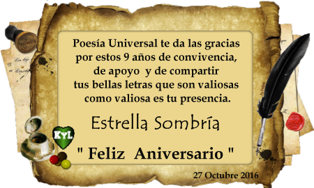 DIPLOMA ANIVERSARIO DE POESIA UNIVERSAL