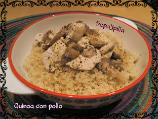 Quinoa Con Pollo Y Champiñones

