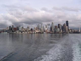 Grey Seattle skyline