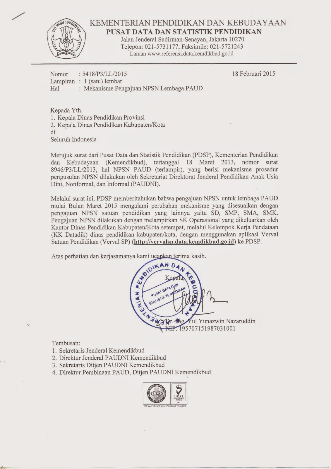 Nih Prosedur Pengajuan Npsn Paud Teruntuk Guru