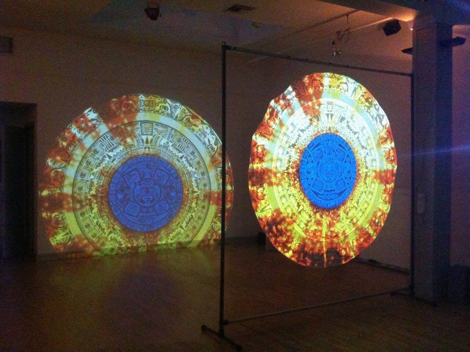 Edward Ruiz Art/Illusions Aztec Calendar Scrim Projection . Edward