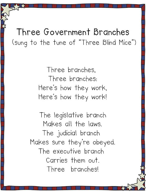 3 branches of government song - Teaching Government & Elections {Weekend Links} from HowToHomeschoolMyChild.com