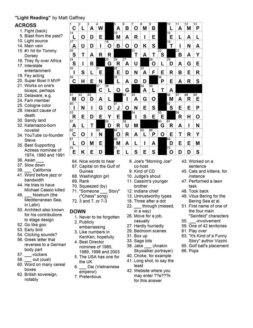 A crossword for chess fans