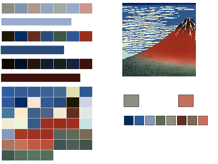 Kanji of KLC Hokusai Fuji colour palette variant