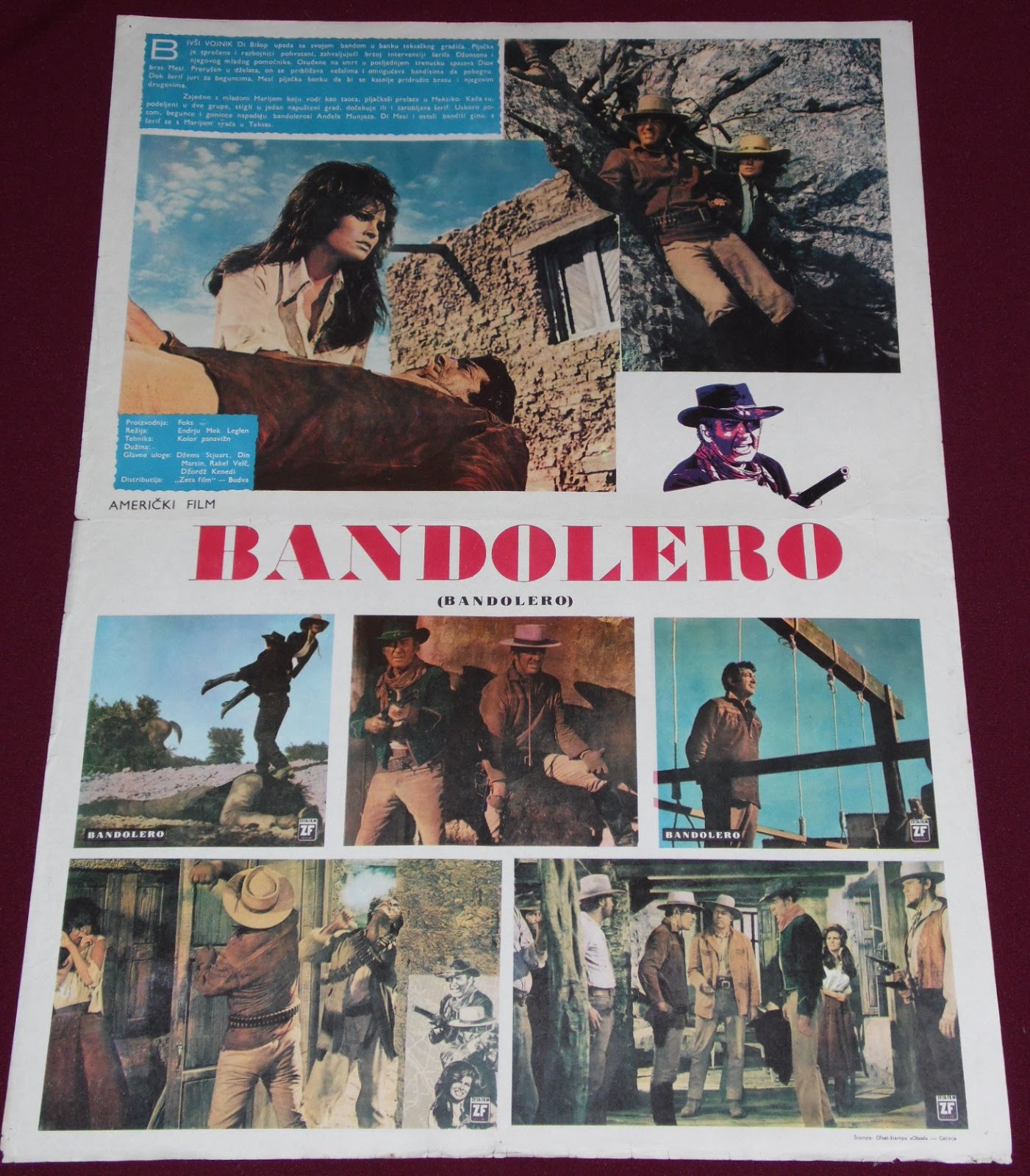 YugoRare Movie Posters: Bandolero! (1968)