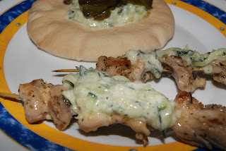 Souvlaki Con Pan De Pita
