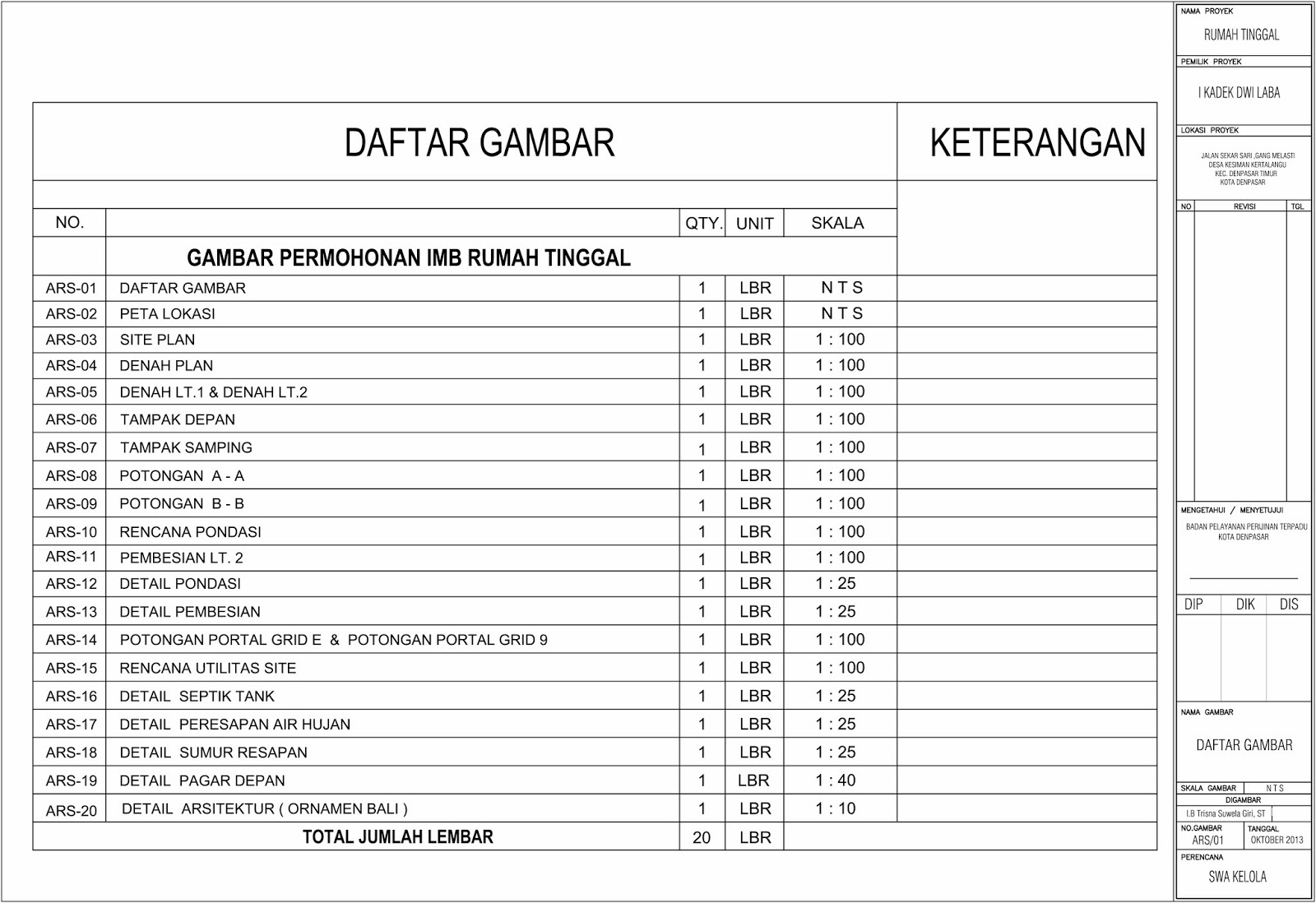 Harga Membuat Imb | gambar imb rumah tinggal jalan sekar sari kesiman Harga Membuat Imb | gambar imb rumah tinggal jalan sekar sari kesiman