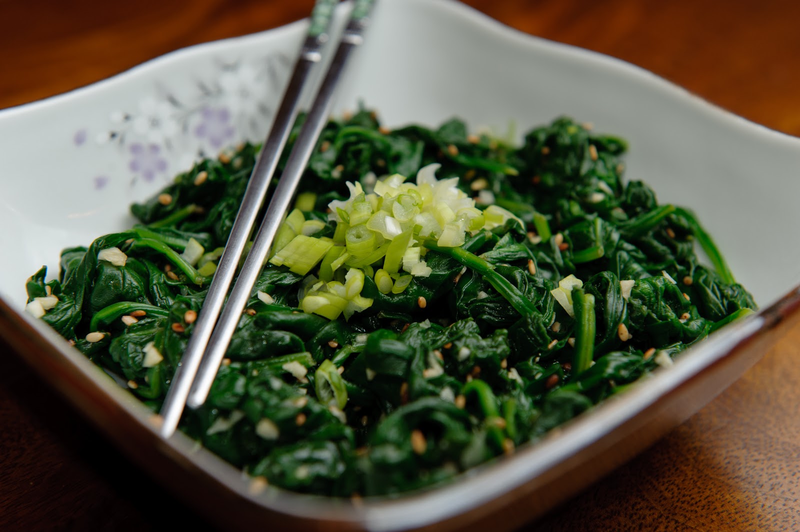 The Frugal Girlmet Spinach Banchan and Cucumber Salad Banchan