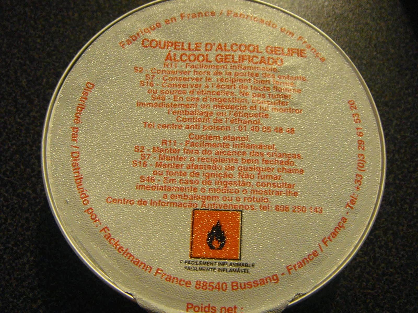 Alcool Gélifié en Coupelle