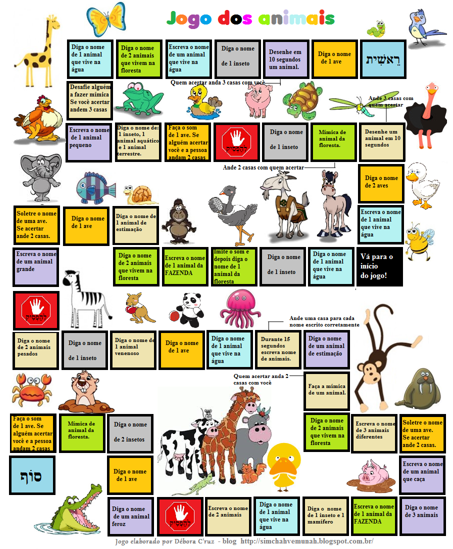 Qual é o animal?: jogo de tabuleiro focado em vocabulário