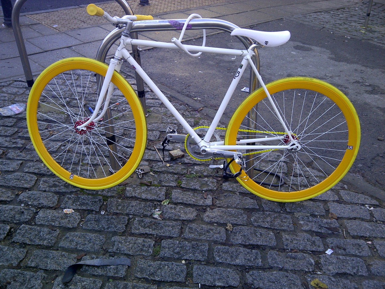 yellow bike rims
