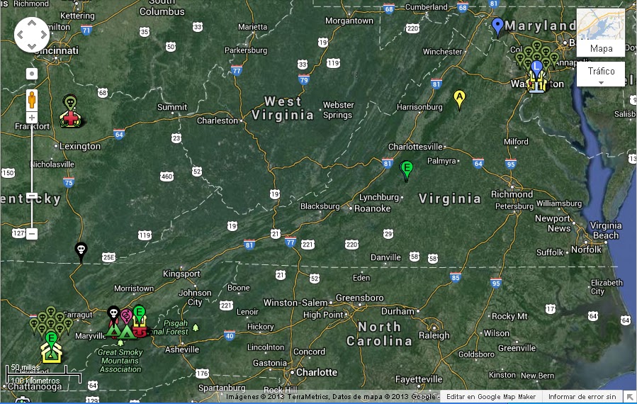The Walking Dead mapa de THE WALKING DEAD