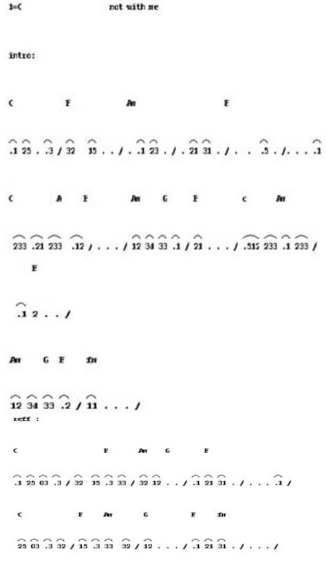 Puspita Efrialda Not Angka Dan Lirik Lagu Not With Me Bondan Prakoso