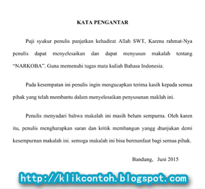 contoh kata pengantar makalah bahasa indonesia yang baik dan benar