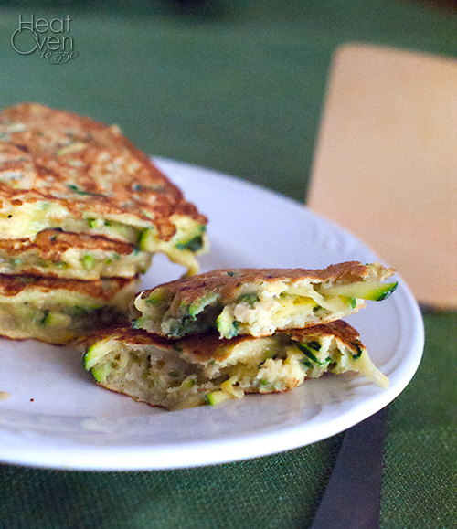 Zucchini Pancakes Heat Oven to 350