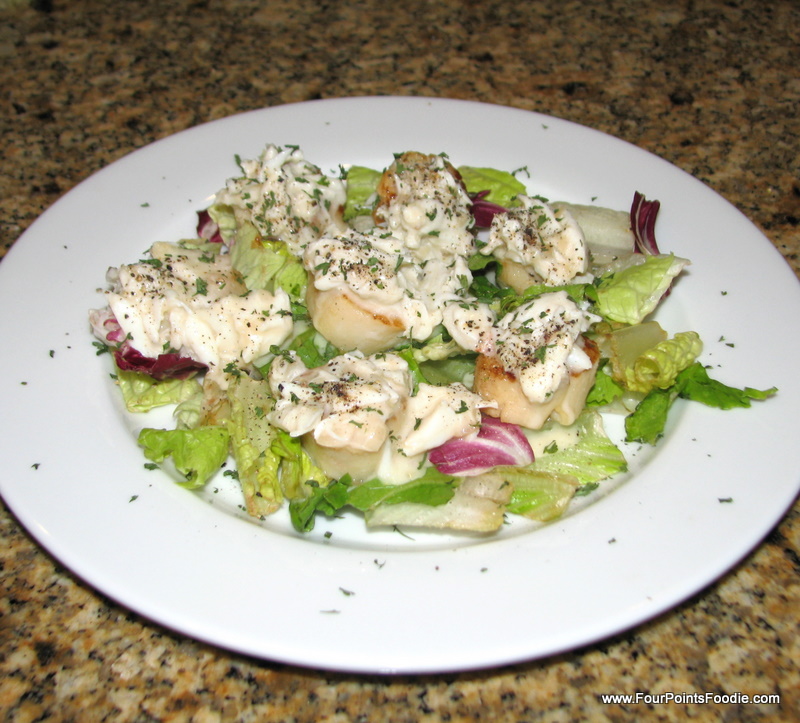 The Four Points Foodie Seared Scallops with Crab Buerre Blanc