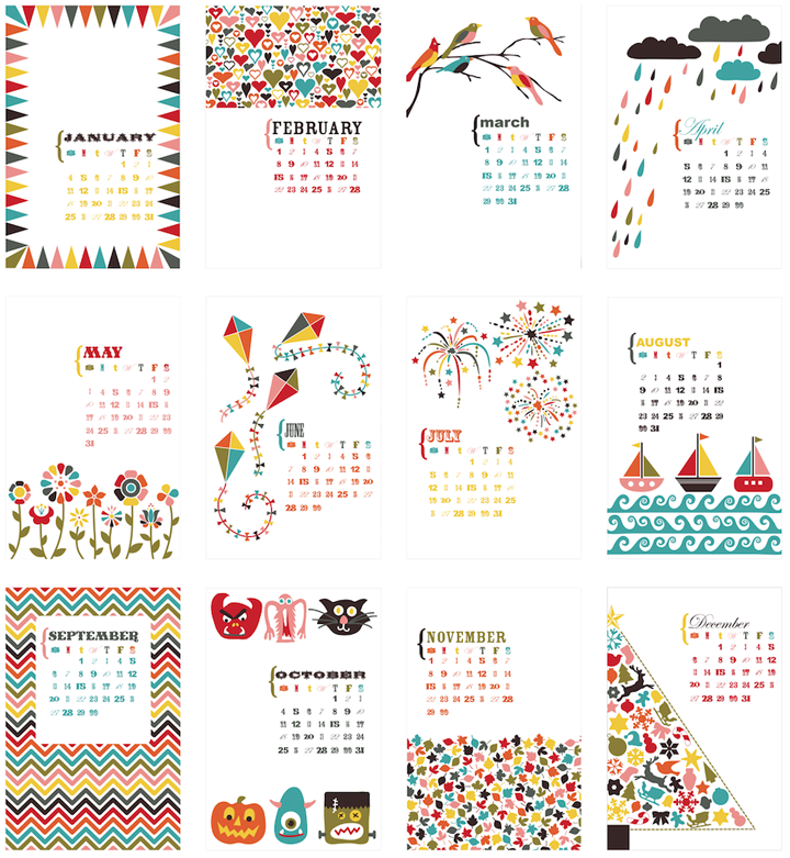 the one with the 2015 calendar on ps i adore you paige empty calender 2015