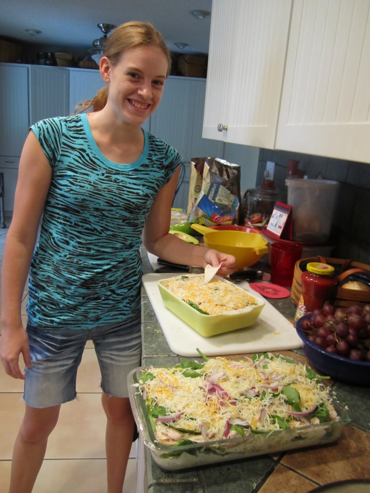 Cooking With Emily Chicken & Spinach Tortilla Bake and Quesadilla