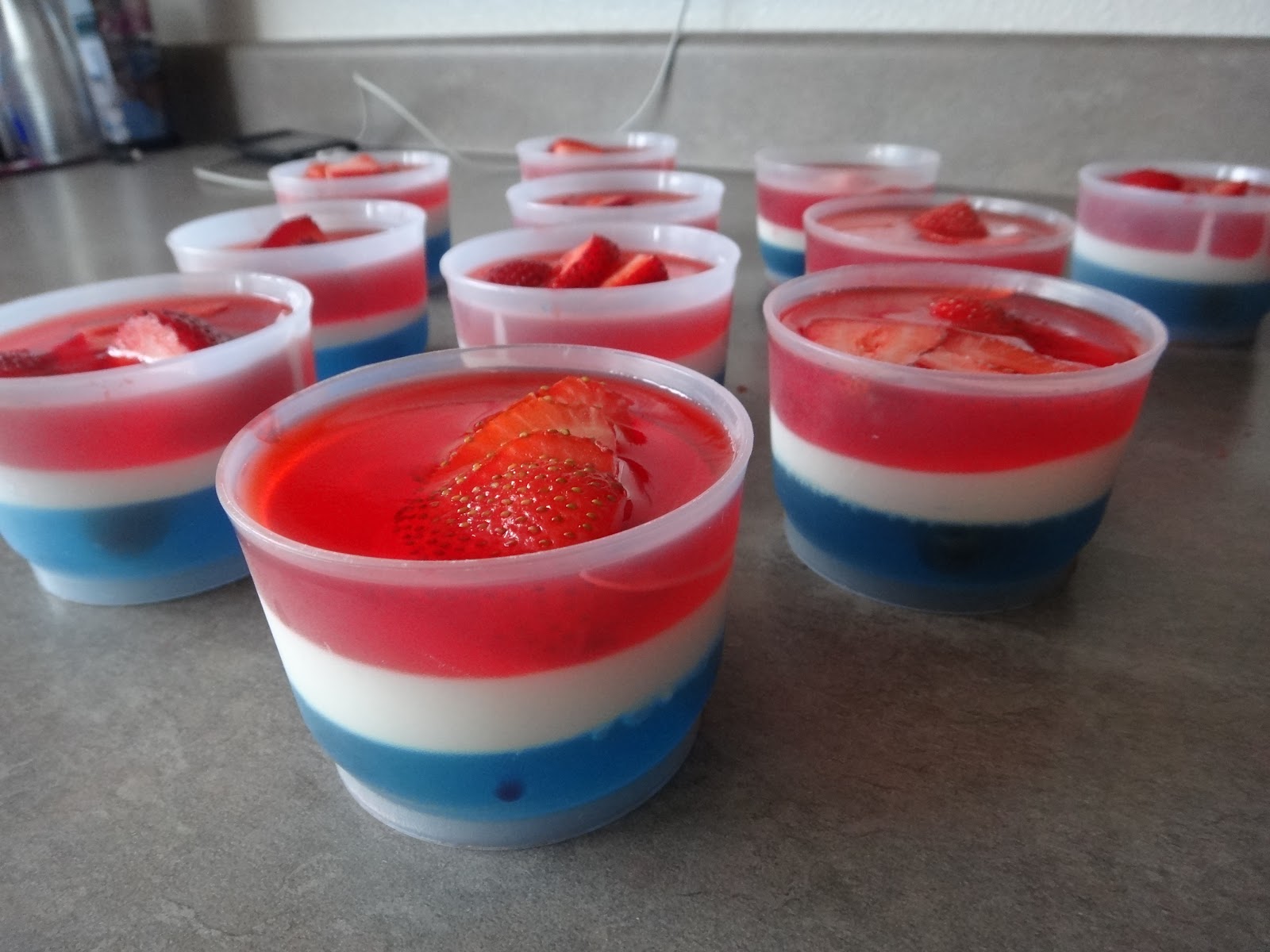 Blue Jello Cups