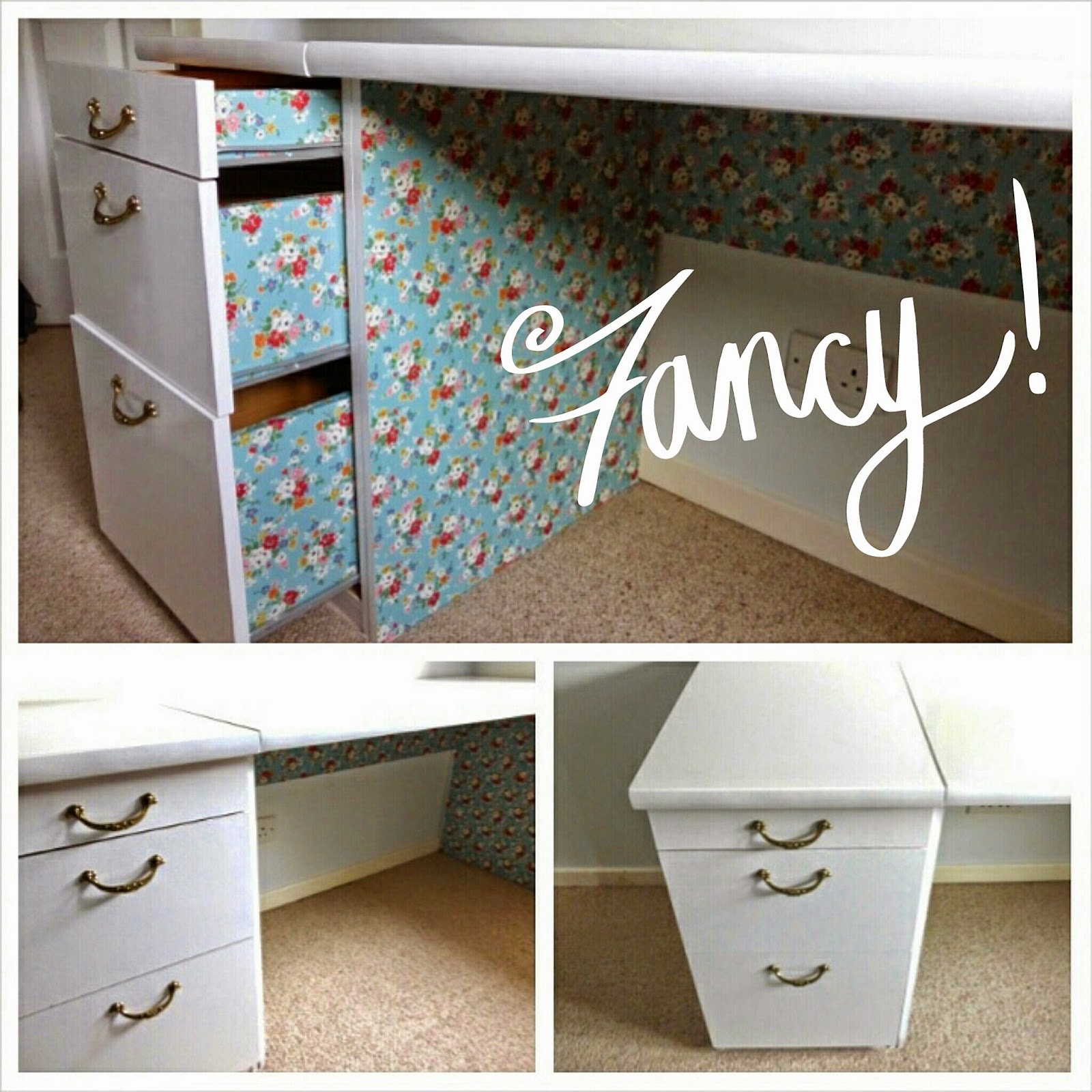 Decoupage desk makeover project craftypollard